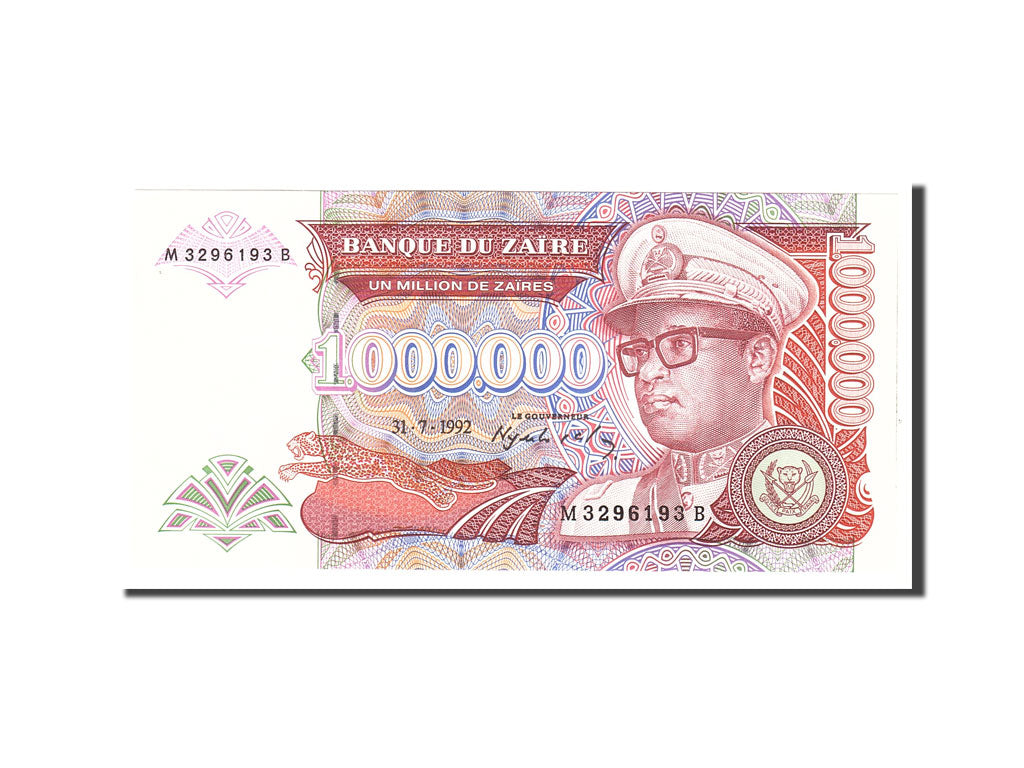 Banknote, Zaire, 1,000,000 Zaïres, 1992, 1992-07-31, KM:44a, UNC(65-70)