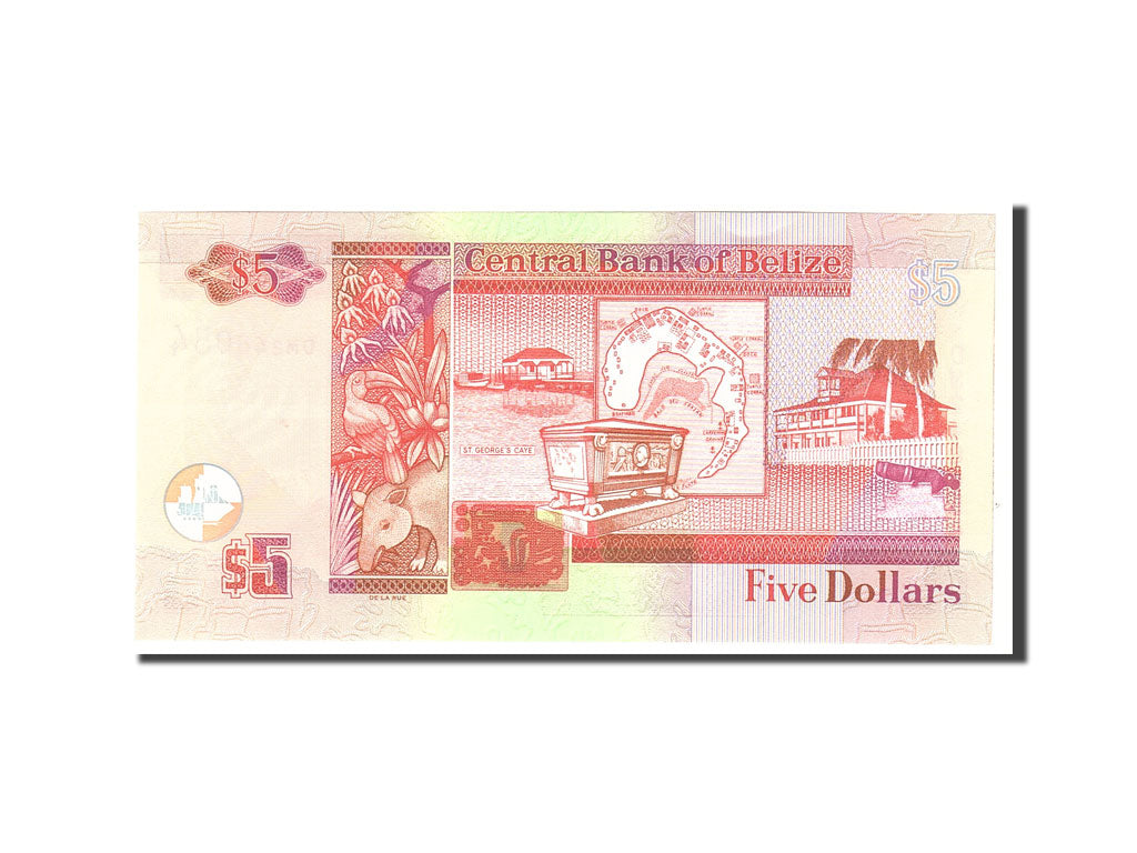 Banknote, Belize, 5 Dollars, 2009, 2009-07-01, KM:67d, UNC(65-70)