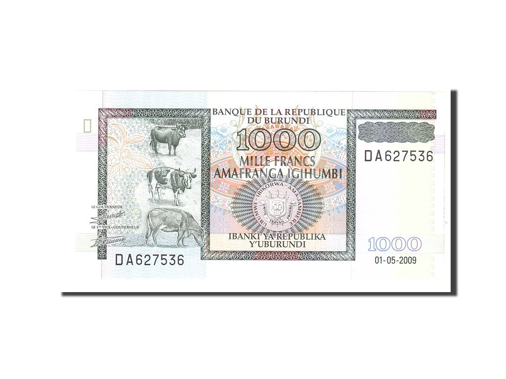 Banknote, Burundi, 1000 Francs, 2009, 2009-05-01, KM:39e, UNC(65-70)