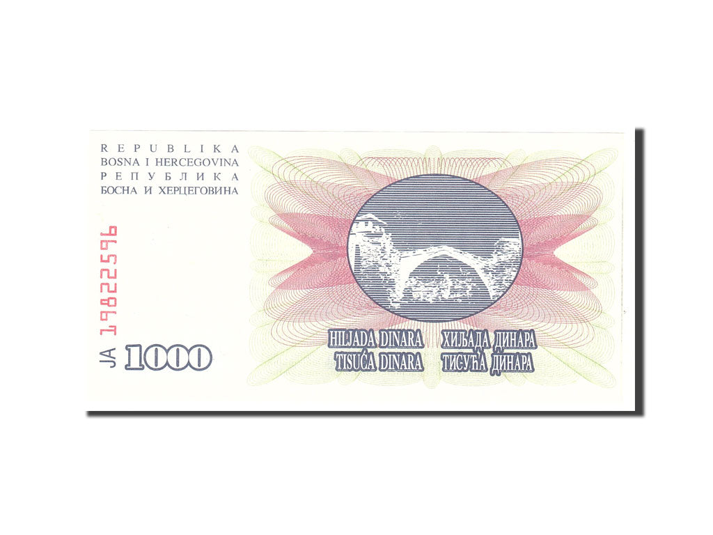 Banknote, Bosnia - Herzegovina, 1000 Dinara, 1992, 1992-07-01, KM:15a