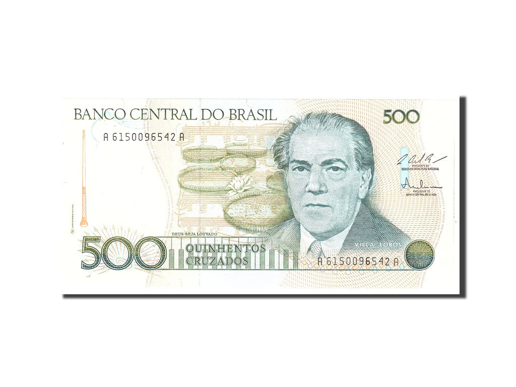 Billet, Brésil, 500 Cruzados, 1986, Undated, KM:212c, NEUF