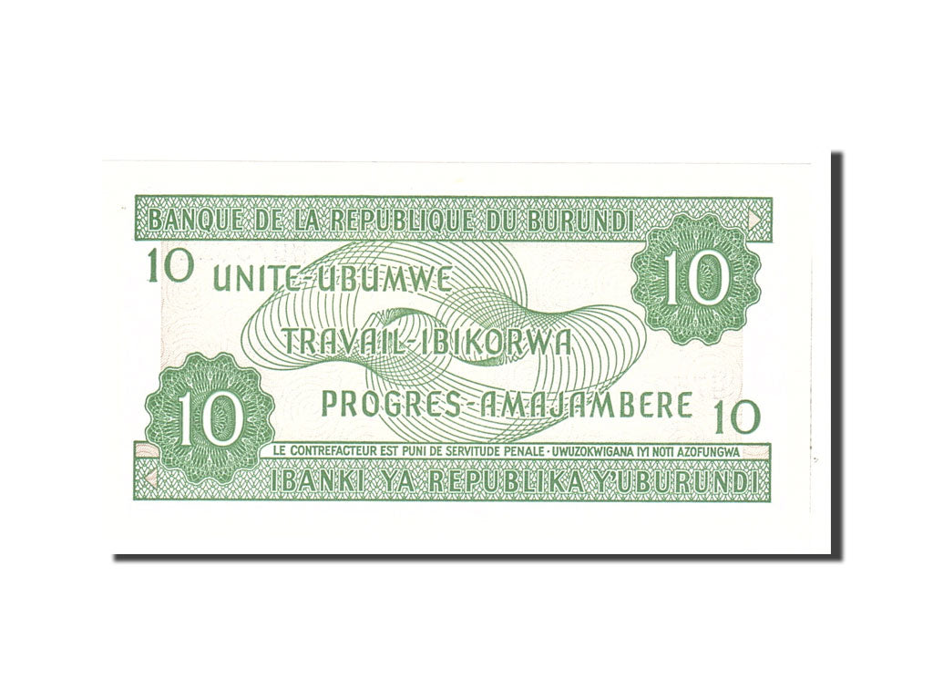 Banknote, Burundi, 10 Francs, 2005, Undated, KM:33e, UNC(65-70)