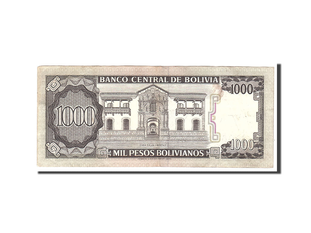 Banknote, Bolivia, 1000 Pesos Bolivianos, 1982, 1982-06-25, KM:167a, EF(40-45)