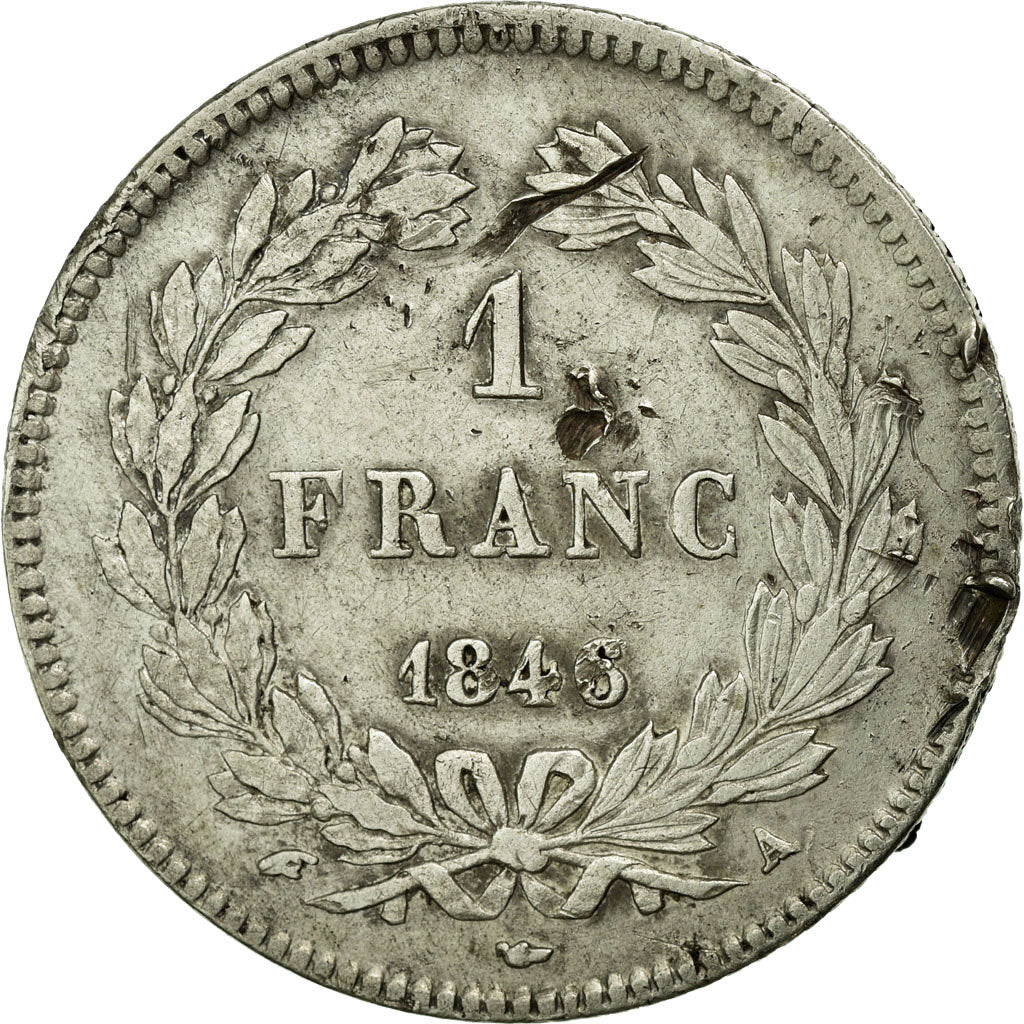 Coin, France, Louis-Philippe, Franc, 1846, Paris, EF(40-45), Silver, Gadoury:453