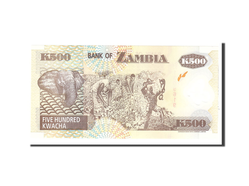 Banknote, Zambia, 500 Kwacha, 2006, Undated, KM:43e, UNC(65-70)