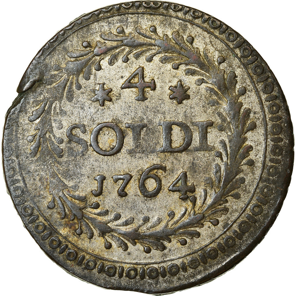 Munten, Italiaanse staten, CORSICA, General Pasquale Paoli, 4 Soldi, 1764