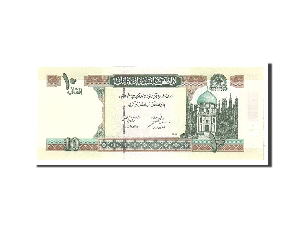Banknote, Afghanistan, 10 Afghanis, 2002, Undated, KM:67a, UNC(65-70)