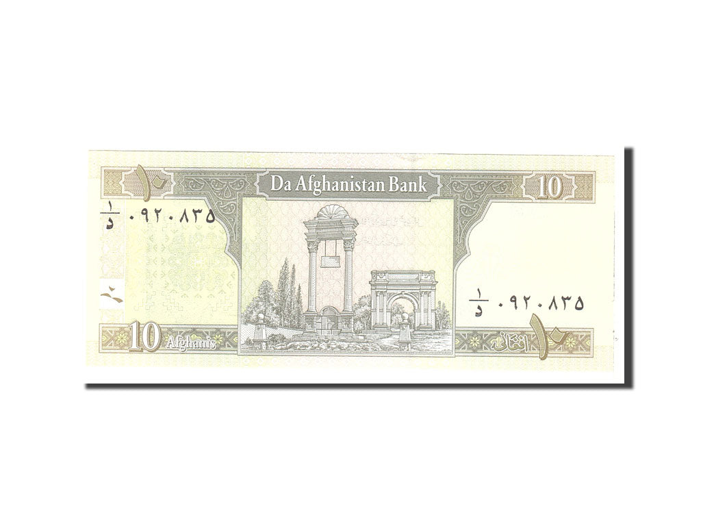 Banknote, Afghanistan, 10 Afghanis, 2002, Undated, KM:67a, UNC(65-70)