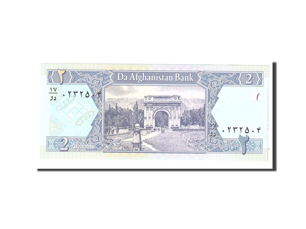 Banknote, Afghanistan, 2 Afghanis, 2002, Undated, KM:65a, UNC(65-70)