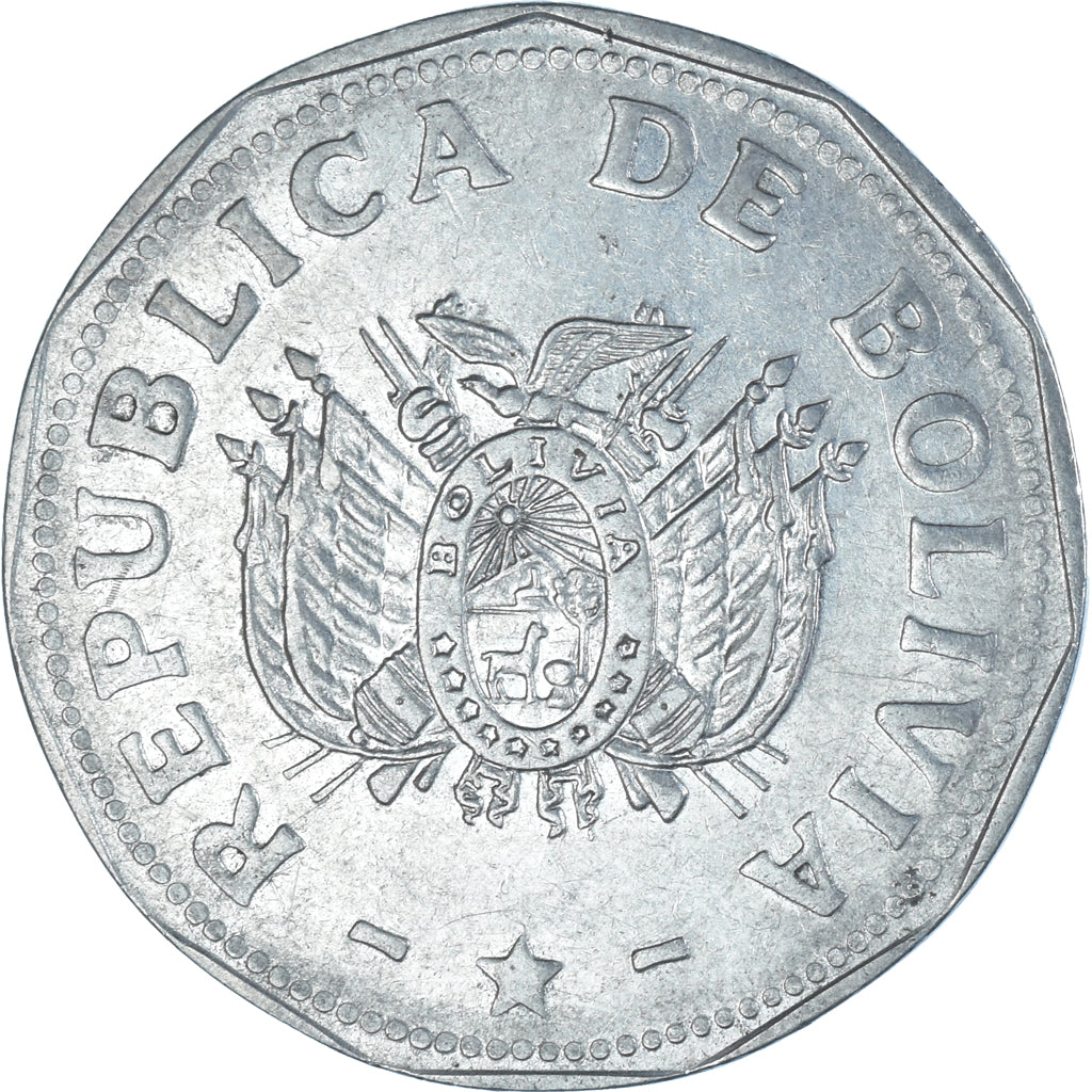 Coin, Bolivia, 2 Bolivianos, 1991