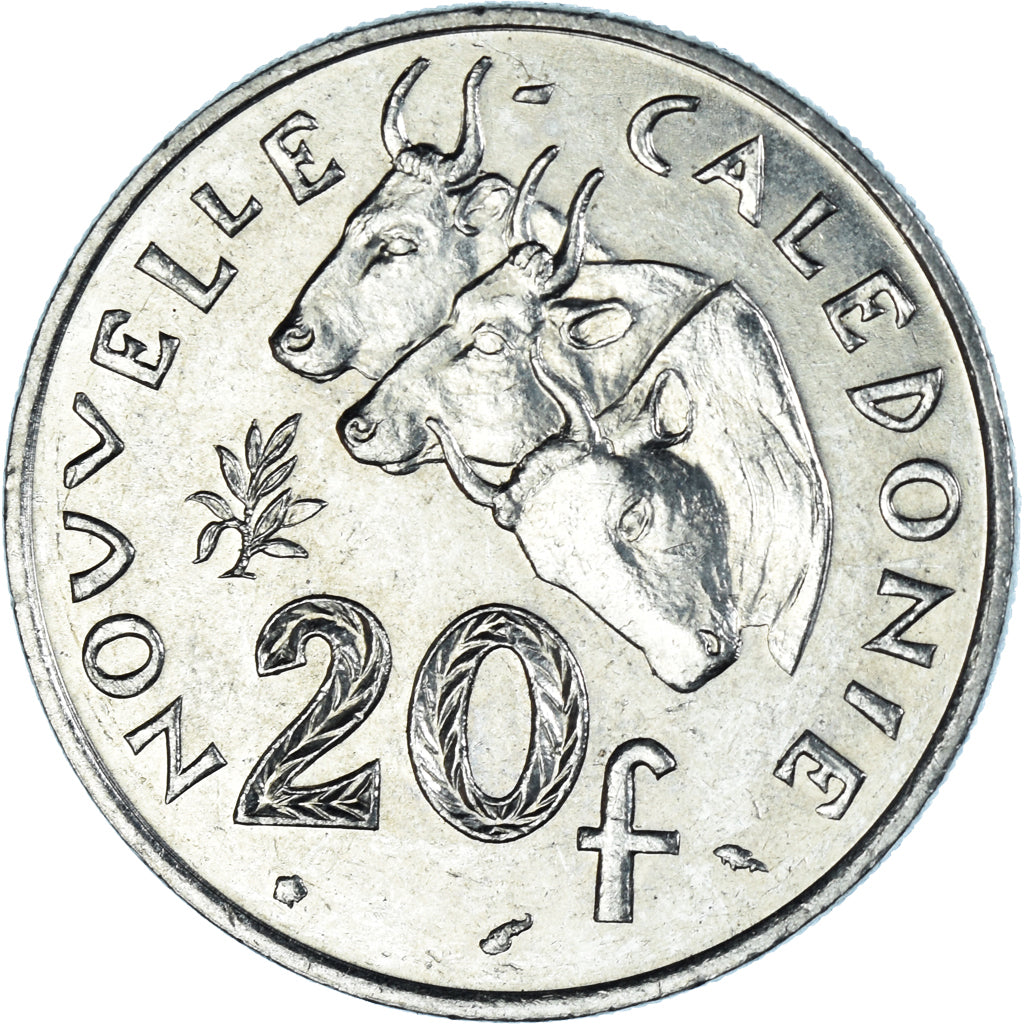 Moneda, Nueva Caledonia, 20 Francs, 1986