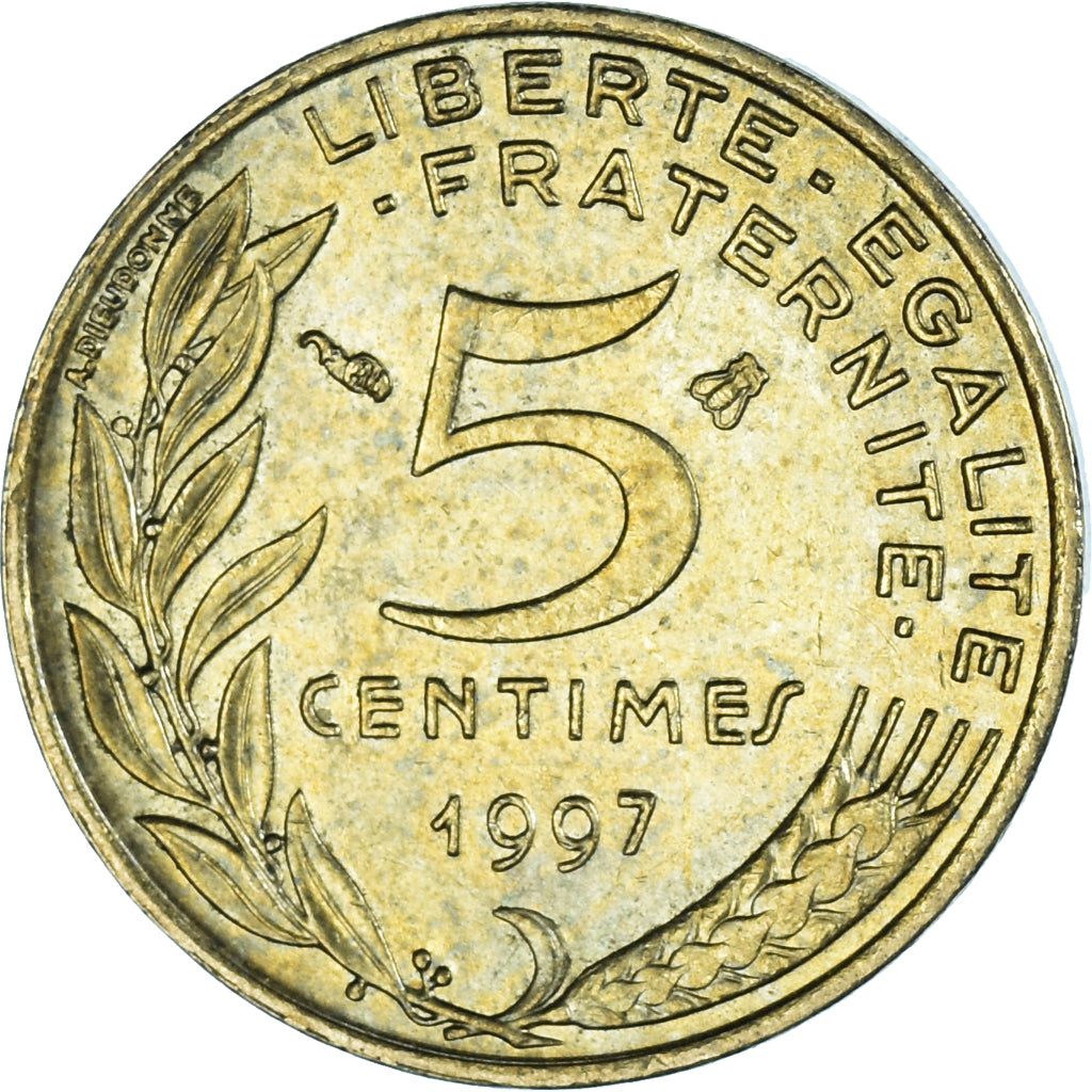 Moneda, Francia, 5 Centimes, 1997