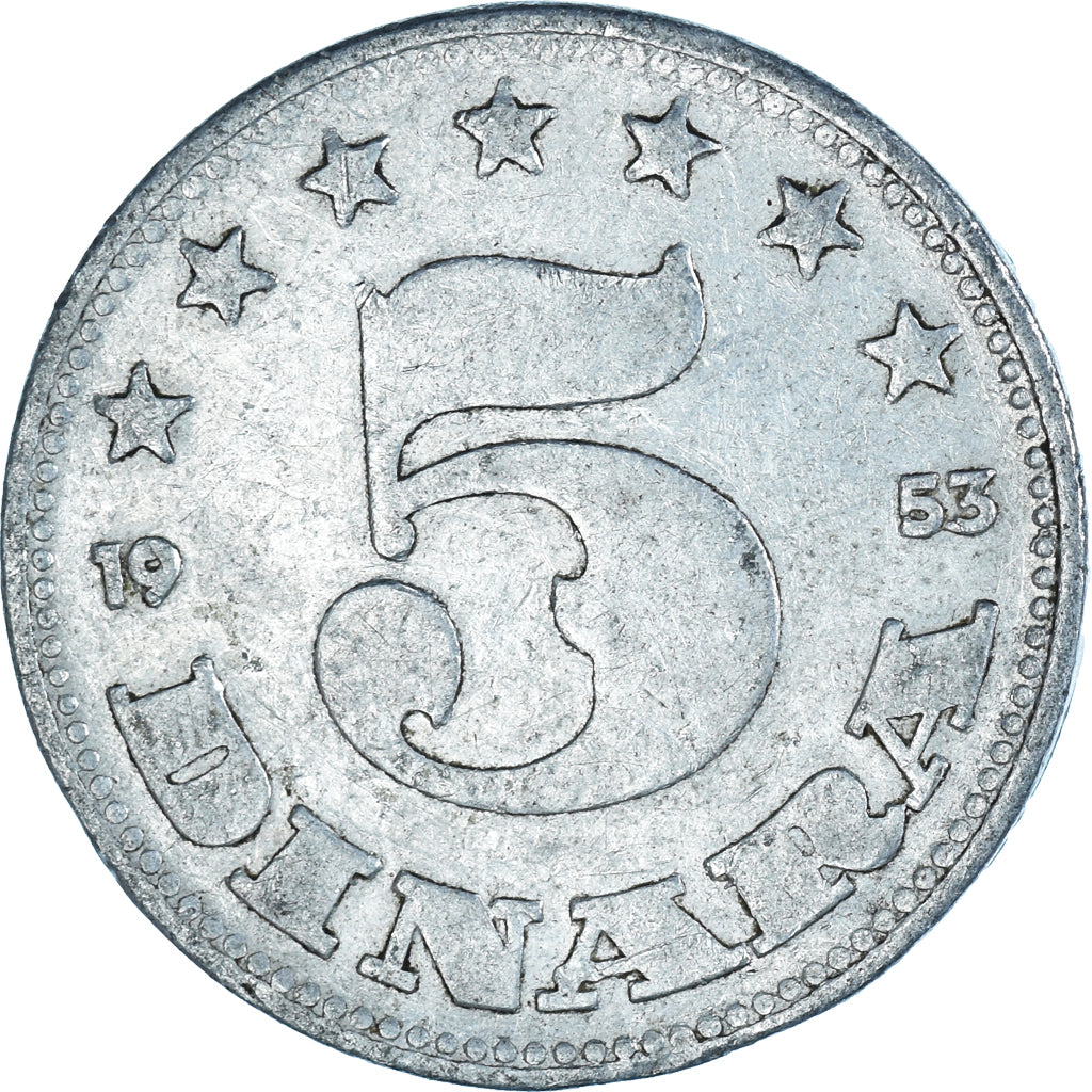 Münze, Jugoslawien, 5 Dinara, 1953