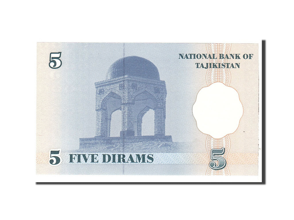 Banknote, Tajikistan, 5 Diram, 1999, Undated, KM:11a, UNC(65-70)