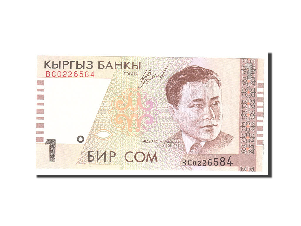 Banknote, KYRGYZSTAN, 1 Som, 1999, Undated, KM:15, UNC(65-70)