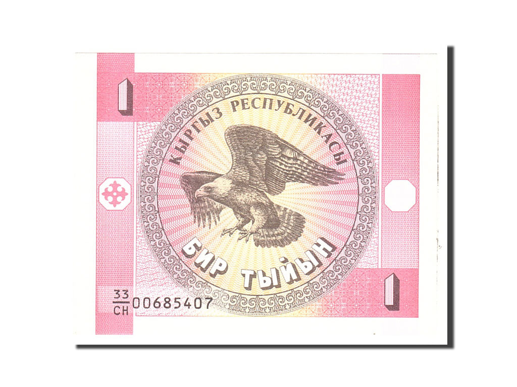 Banknote, KYRGYZSTAN, 1 Tyiyn, 1993, Undated, KM:1, UNC(65-70)