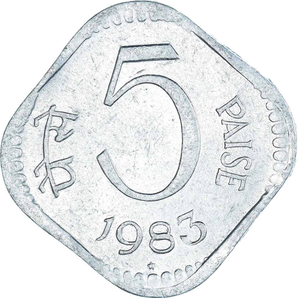 Münze, India, 5 Paise, 1983