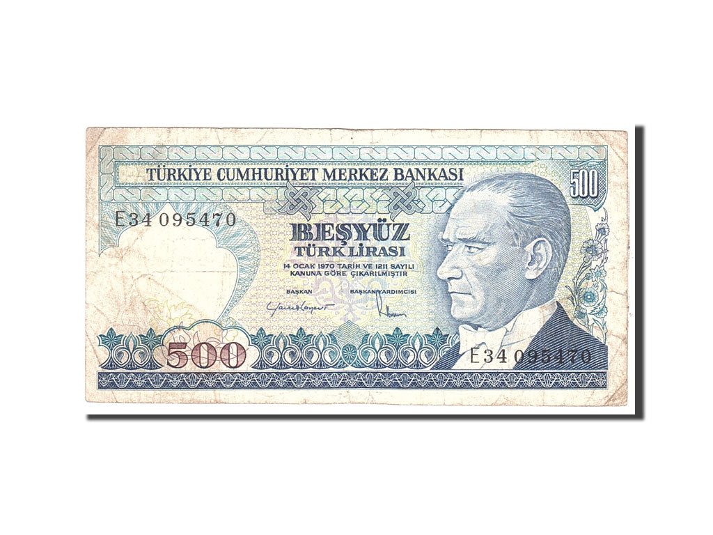 Banknote, Turkey, 500 Lira, 1983, Undated, KM:195, VF(20-25)