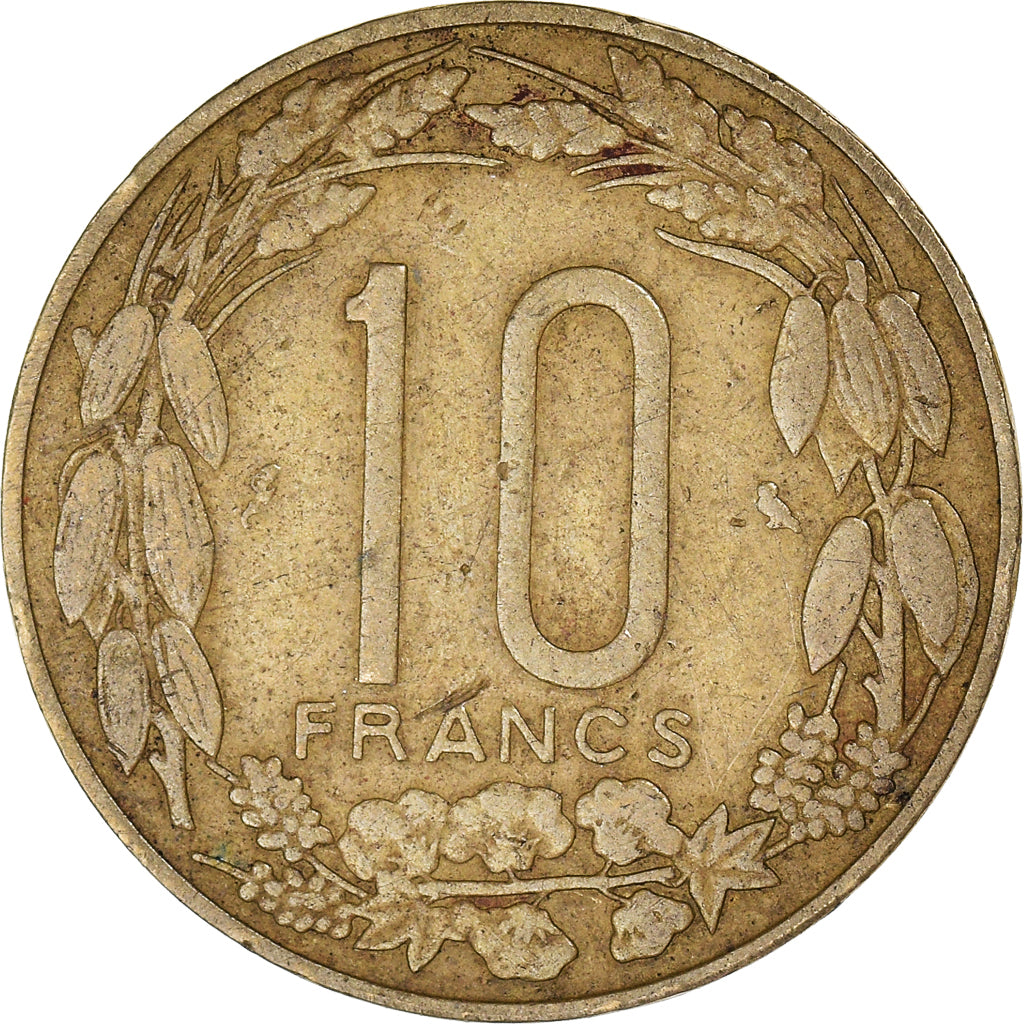 Monnaie, États de l'Afrique équatoriale, 10 Francs, 1965