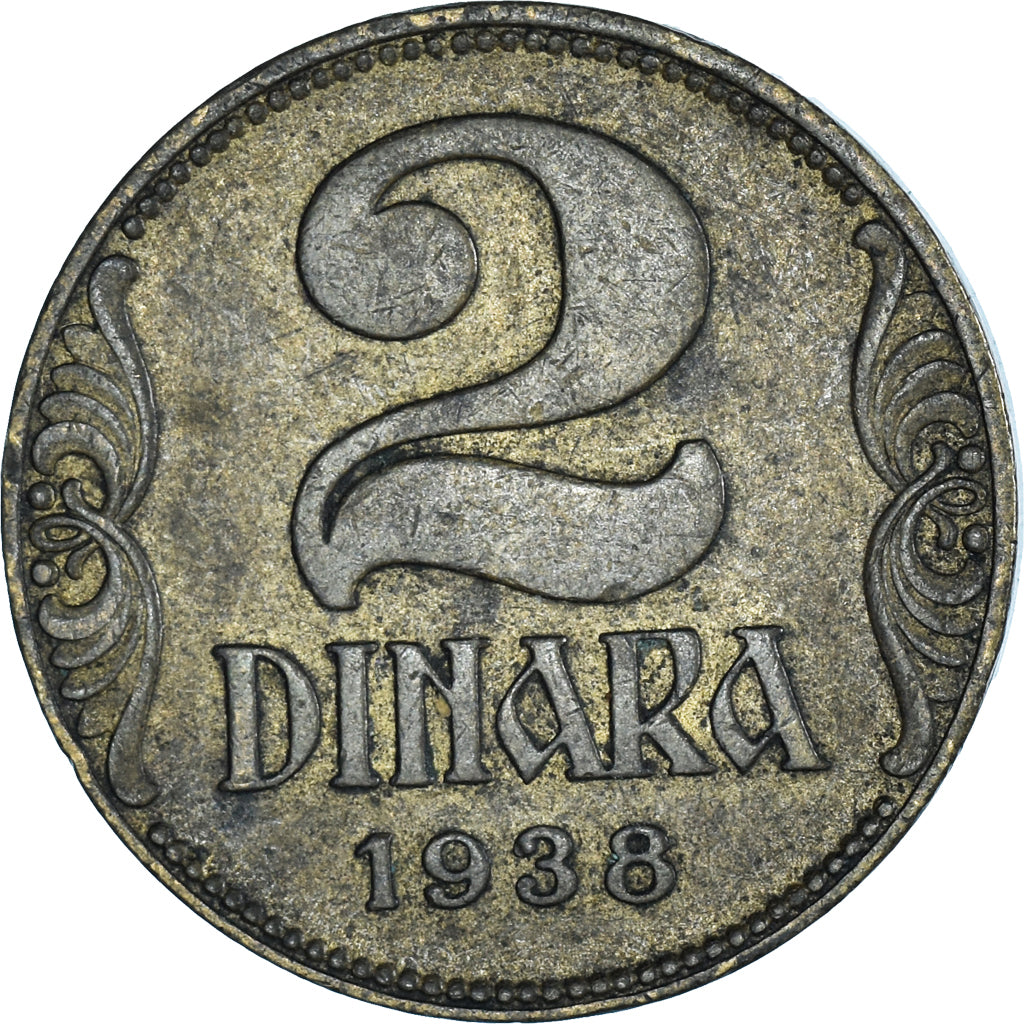 Coin, Yugoslavia, 2 Dinara, 1938