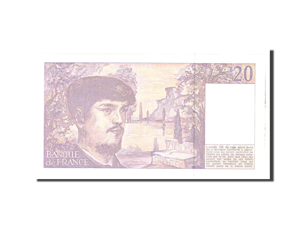 Banknote, France, 20 Francs, 1991, Undated, UNC(65-70), Fayette:66 bis.2