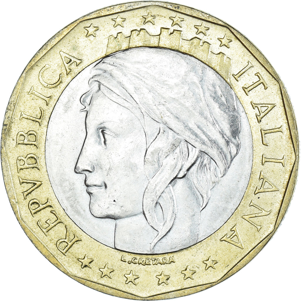 Münze, Italien, 1000 Lire, 1998