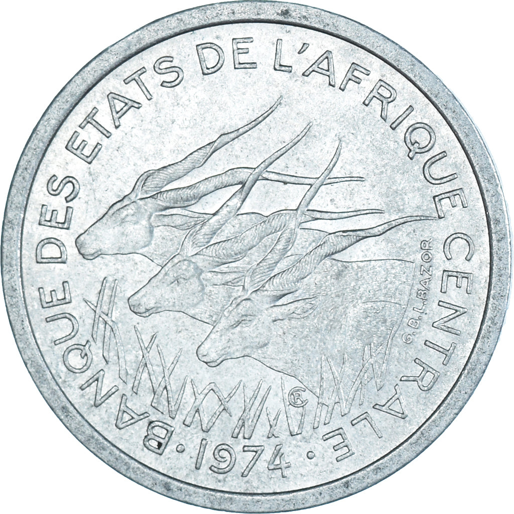Coin, Central African States, Franc, 1974