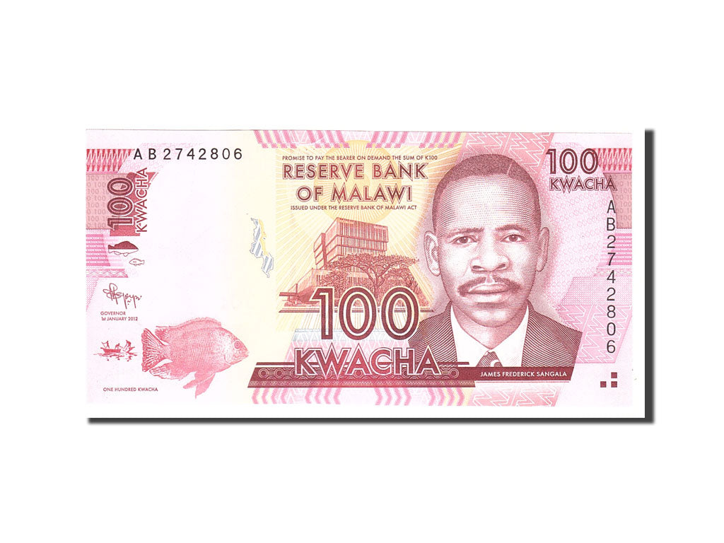 Geldschein, Malawi, 100 Kwacha, 2012, 2012-01-01, KM:59, UNZ
