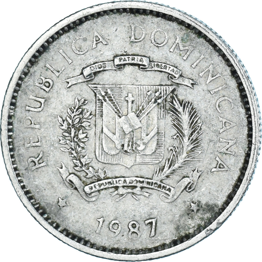 Moeda, República Dominicana, 10 Centavos, 1987
