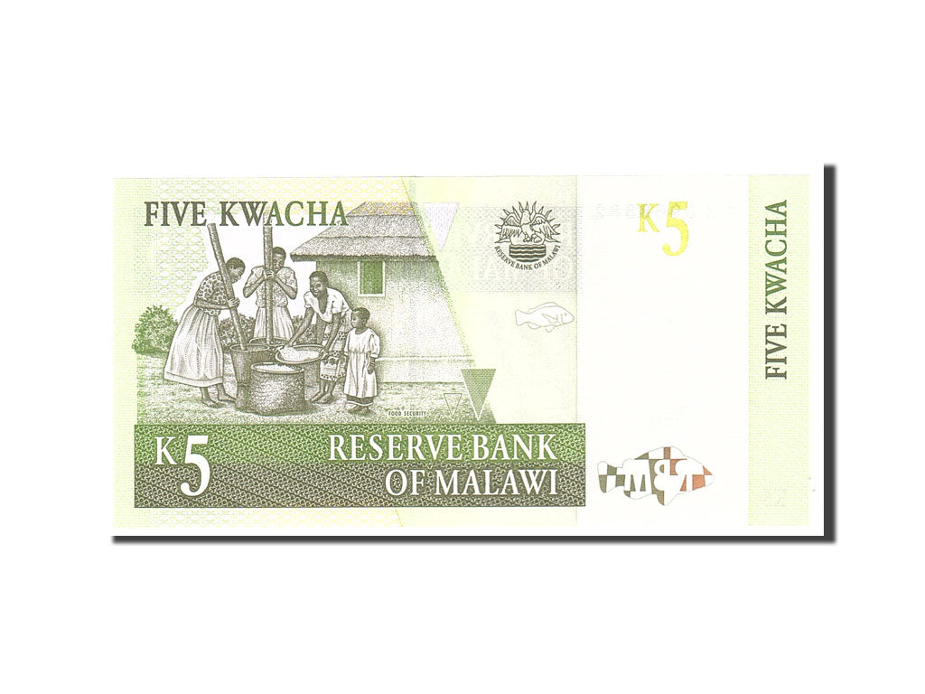 Banknote, Malawi, 5 Kwacha, 1997, 1997-07-01, KM:36a, UNC(65-70)