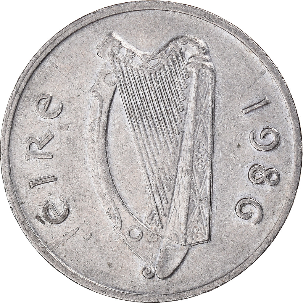 Moneda, Irlanda, 5 Pence, 1986