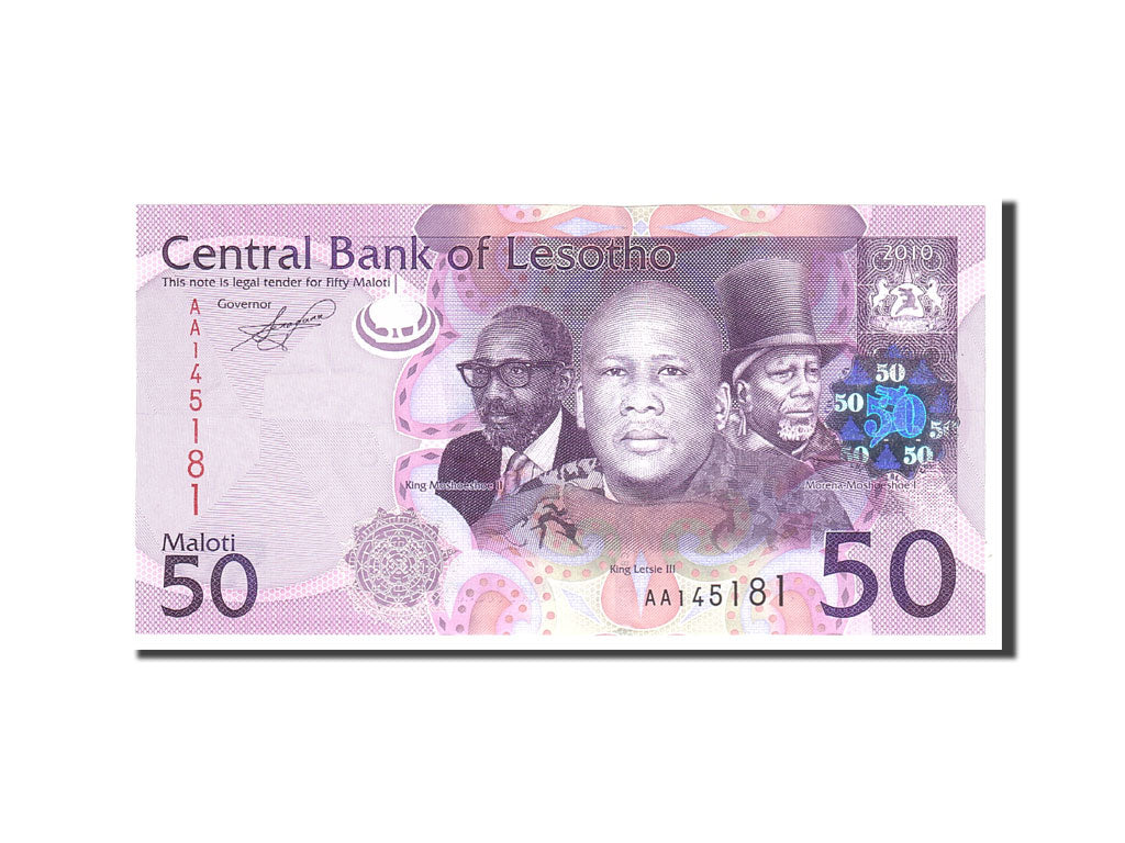 Biljet, Lesotho, 50 Maloti, 2010, Undated, KM:23, NIEUW