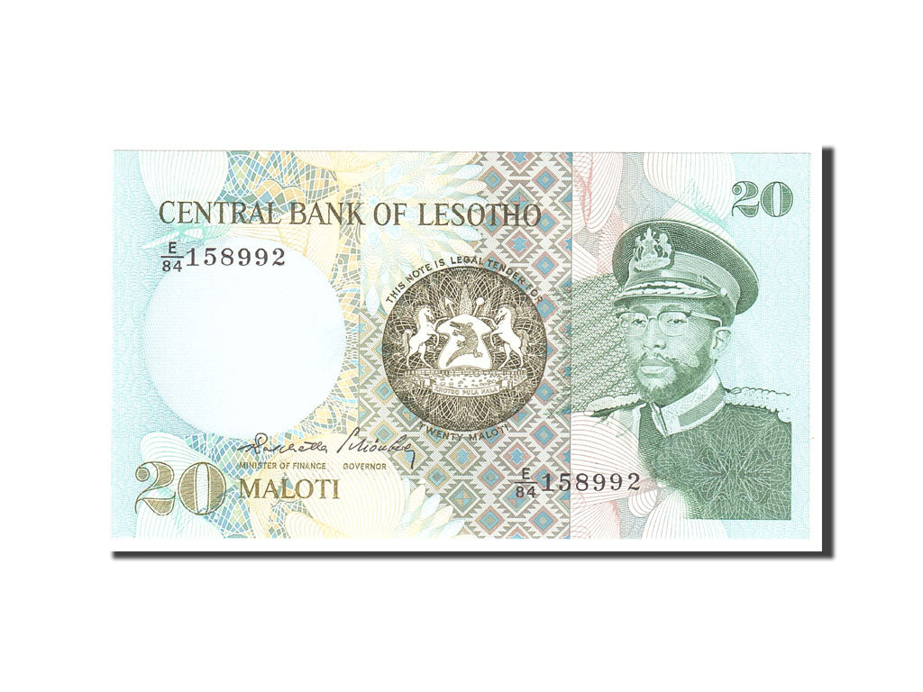 Billet, Lesotho, 20 Maloti, 1984, Undated, KM:7b, NEUF