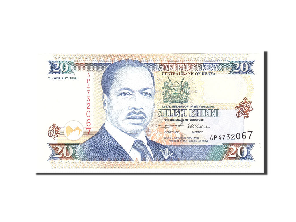 Banknote, Kenya, 20 Shillings, 1996, 1996-01-01, KM:35a2, UNC(65-70)