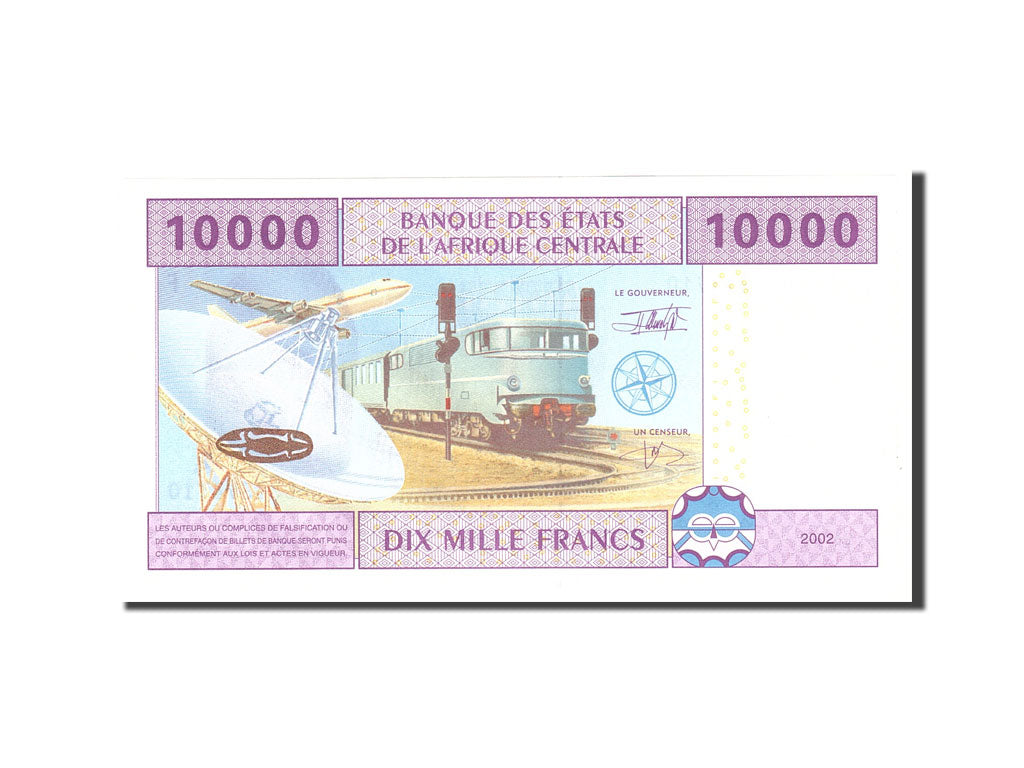 Billet, États de l'Afrique centrale, 10,000 Francs, 2002, Undated, KM:510Fa