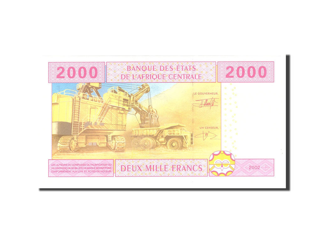 Billet, États de l'Afrique centrale, 2000 Francs, 2002, Undated, KM:508F, NEUF