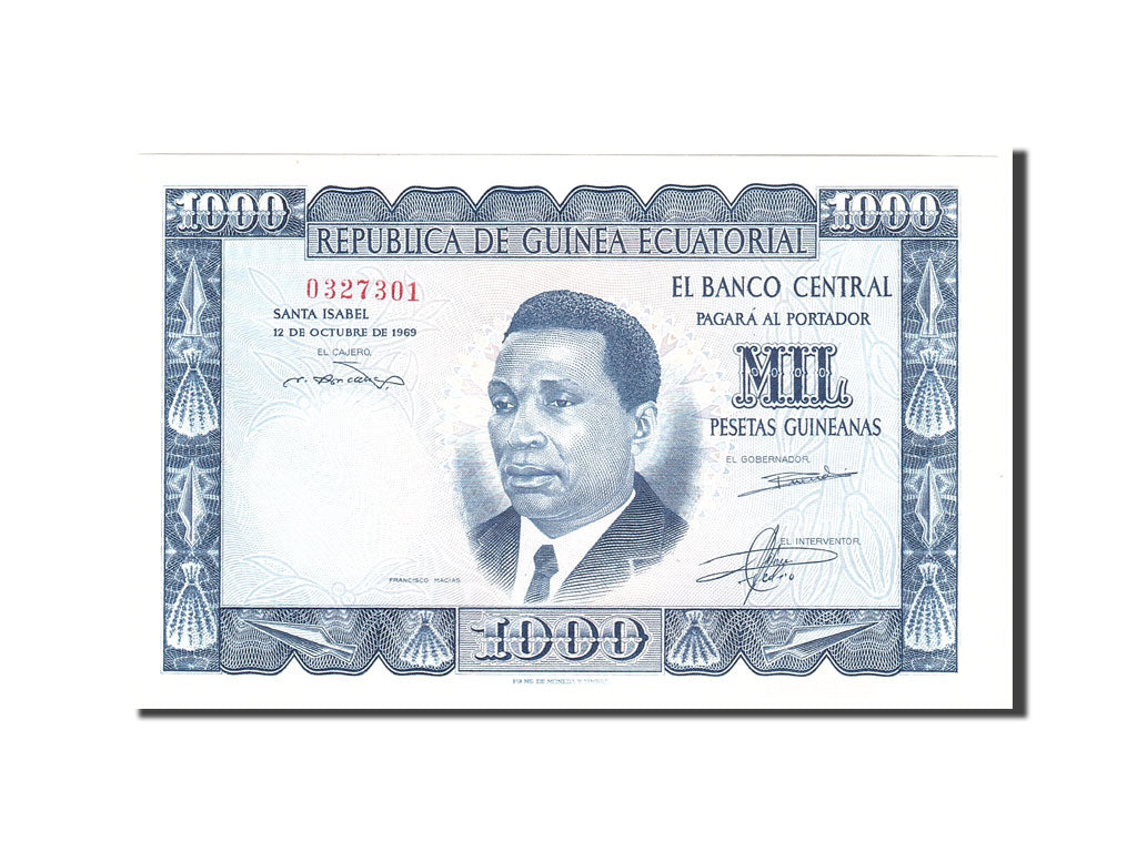 Billete, 1000 Pesetas Guineanas, 1969, Guinea Ecuatorial, KM:3, 1969-10-12, UNC