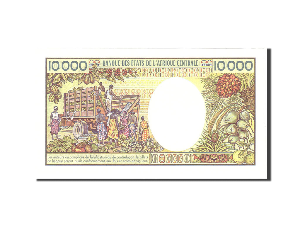 Banconote, Gabon, 10,000 Francs, 1984, KM:7a, Undated, FDS