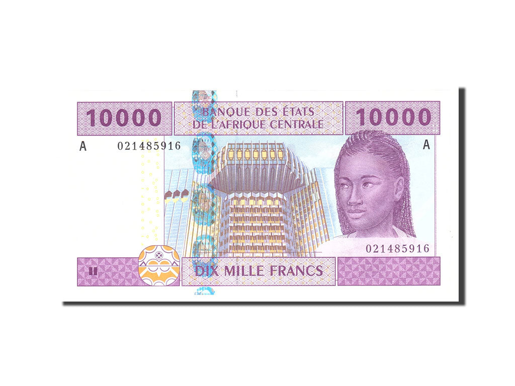 Banknote, Central African States, 10,000 Francs, 2002, Undated, KM:205Eh