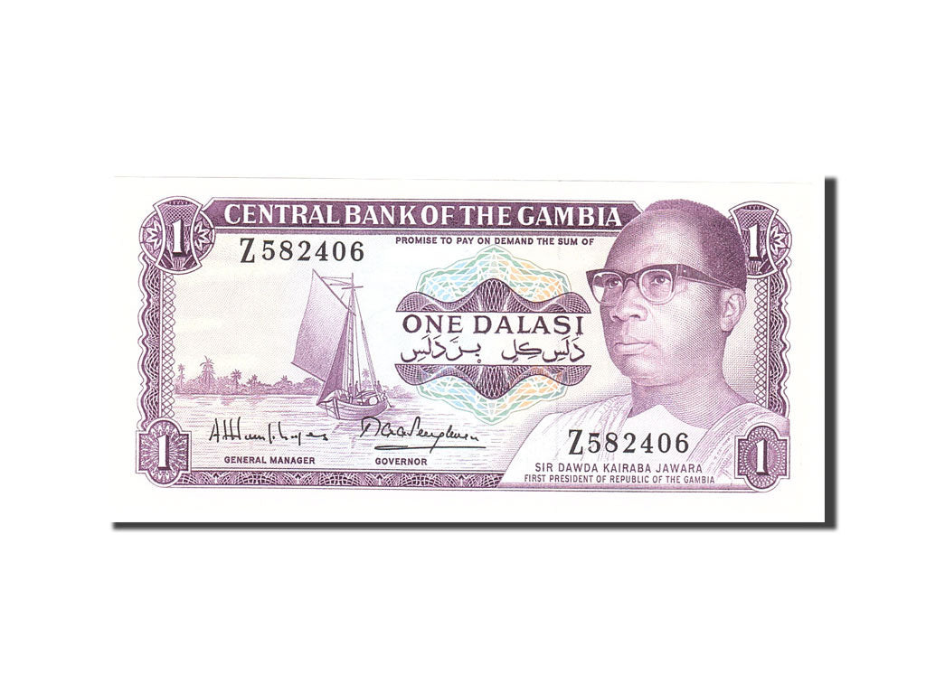 Banknote, Gambia, 1 Dalasi, 1971, Undated, KM:4f, UNC(65-70)