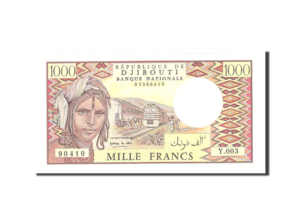 Billete, 1000 Francs, 1988, Yibuti, KM:37b, Undated, UNC