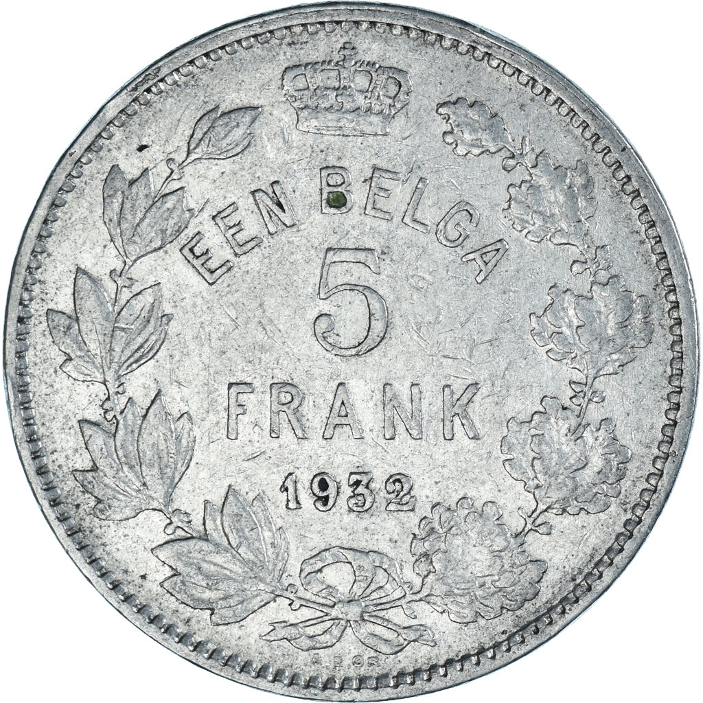 Moneda, Bélgica, 5 Francs, 5 Frank, 1932