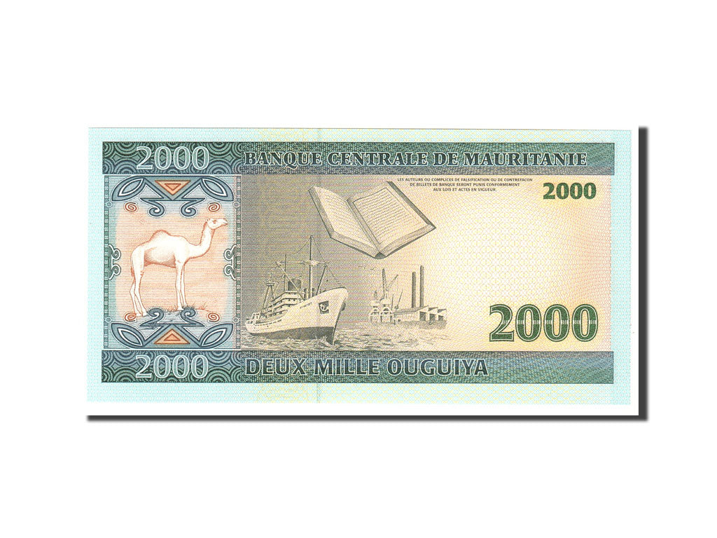 Billet, Mauritanie, 2000 Ouguiya, 2004, 2004-11-28, KM:14A, NEUF