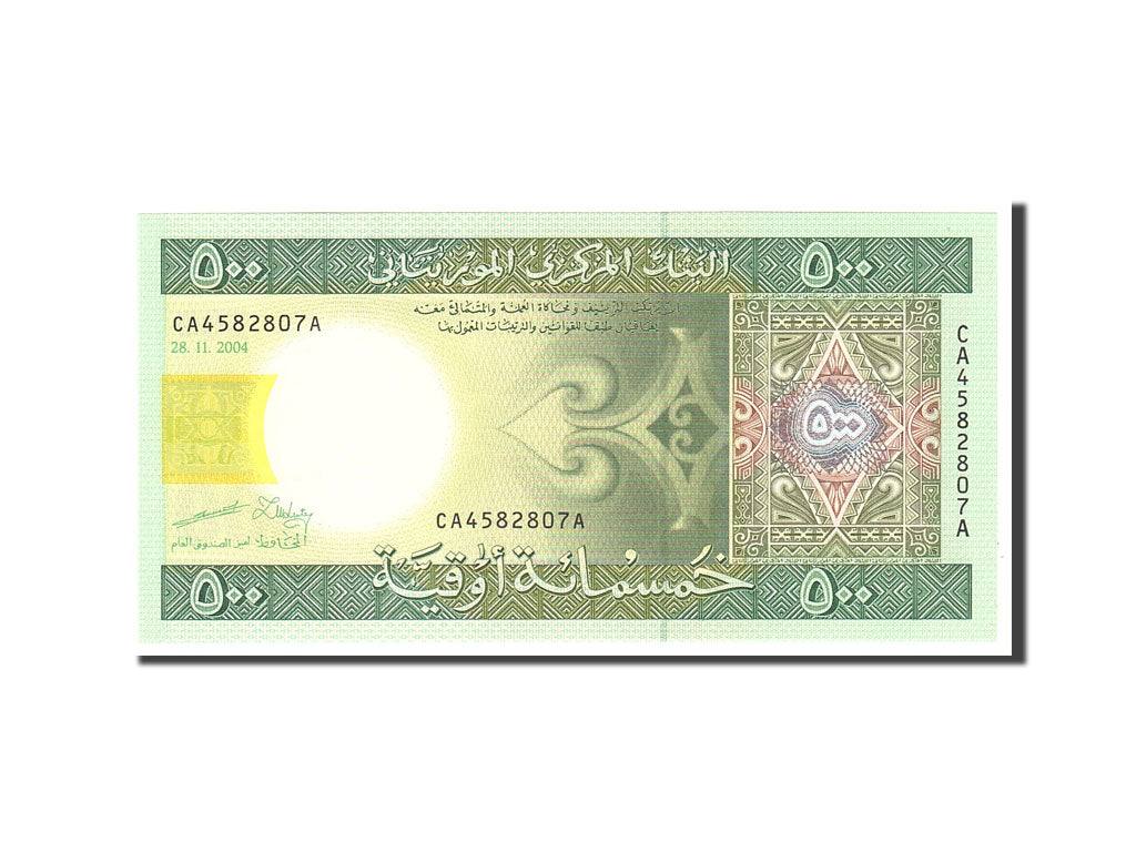 Banknote, Mauritania, 500 Ouguiya, 2004, 2004-11-28, KM:12a, UNC(65-70)