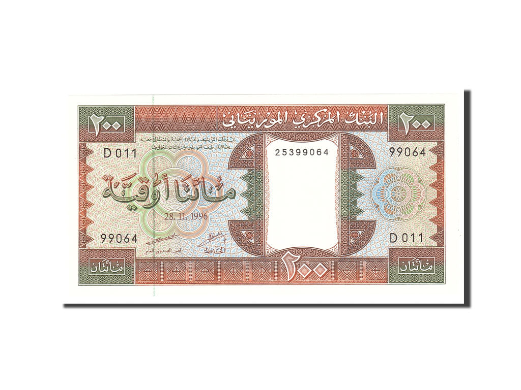 Biljet, Mauritanië, 1000 Ouguiya, 1996, 1996-11-28, KM:7h, SPL