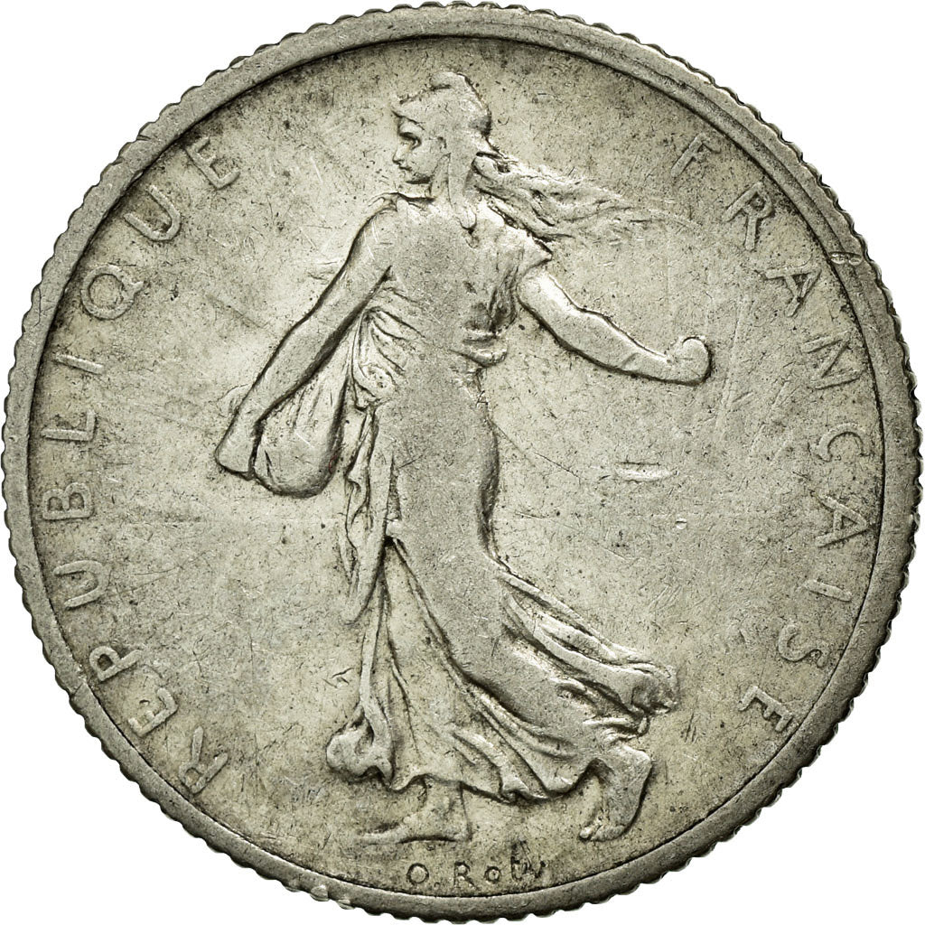 Coin, France, Semeuse, Franc, 1907, Paris, VF(30-35), Silver, Gadoury:467
