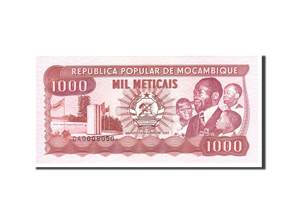 Billet, Mozambique, 1000 Meticais, 1989, 1989-06-16, KM:132c, NEUF