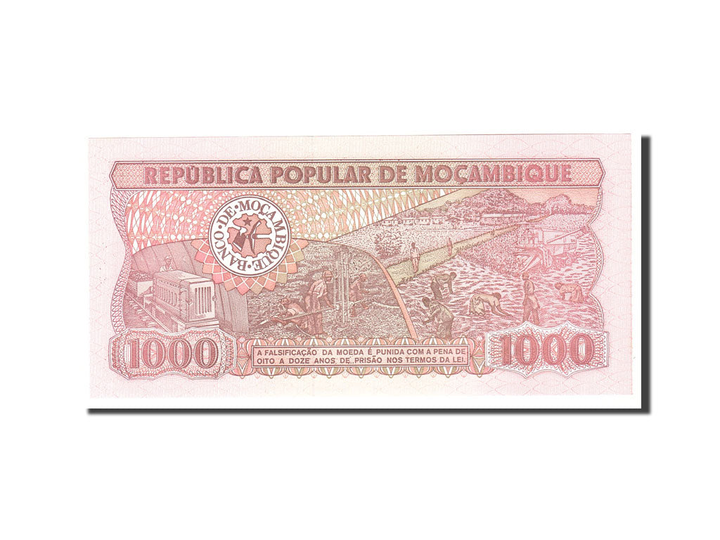 Billet, Mozambique, 1000 Meticais, 1989, 1989-06-16, KM:132c, NEUF