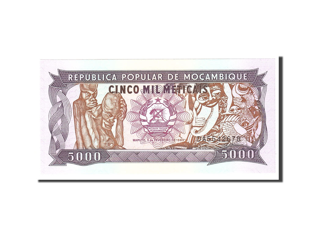 Banconote, Mozambico, 5000 Meticais, 1989, KM:133b, 1989-02-03, FDS