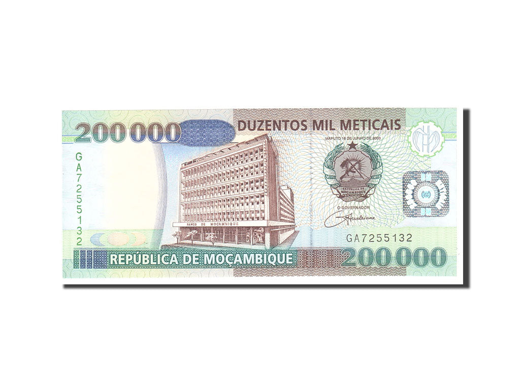 Banknote, Mozambique, 200,000 Meticais, 2003, 2003-06-16, KM:141, UNC(65-70)